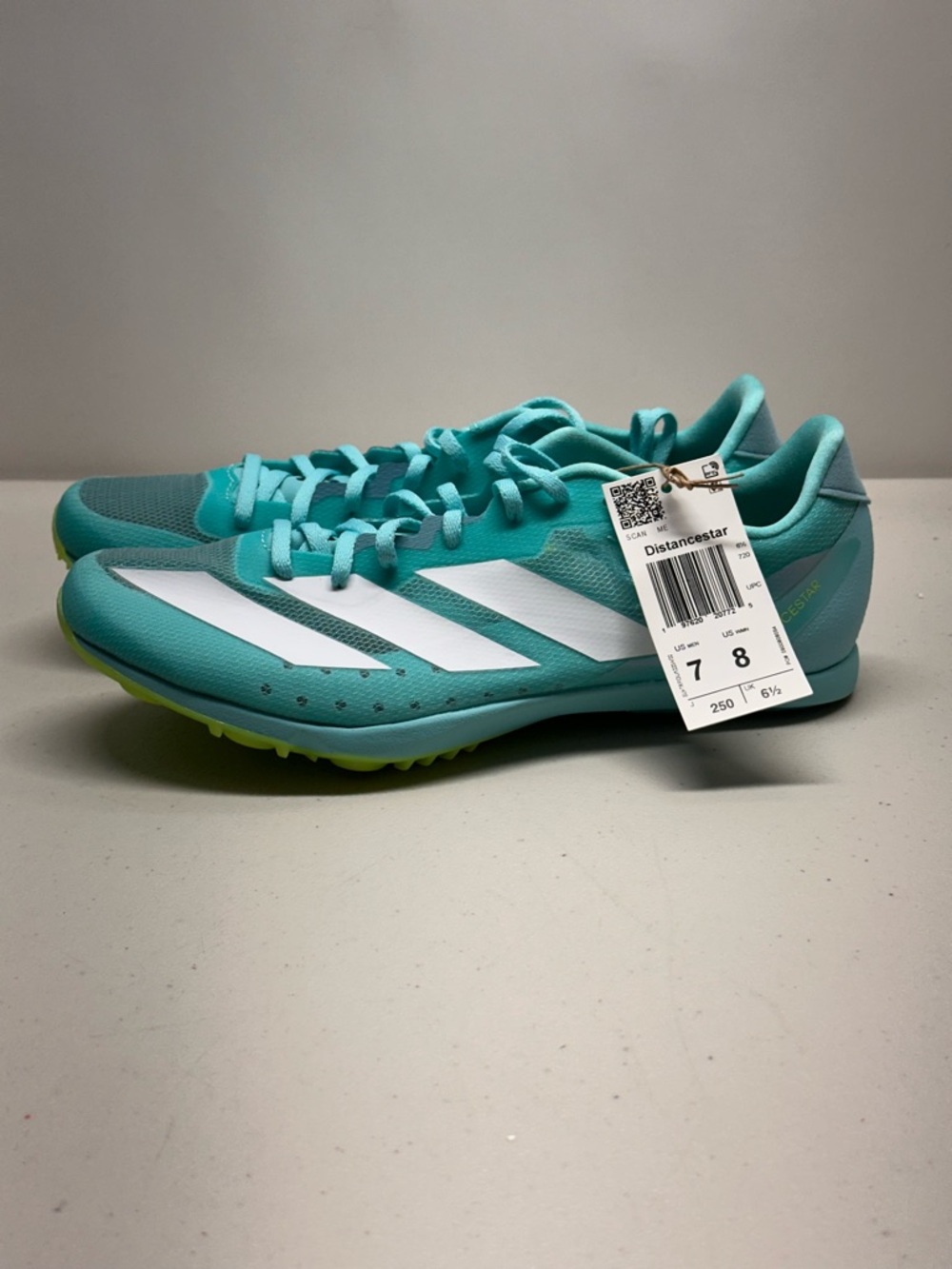 Adidas Adizero Distancestar Track Spikes Blue Cloud White Mens Size 7 JI2999